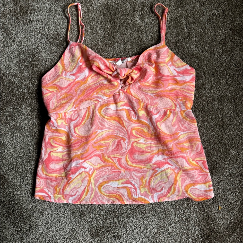 Pink and Orange Swirl Women's Top